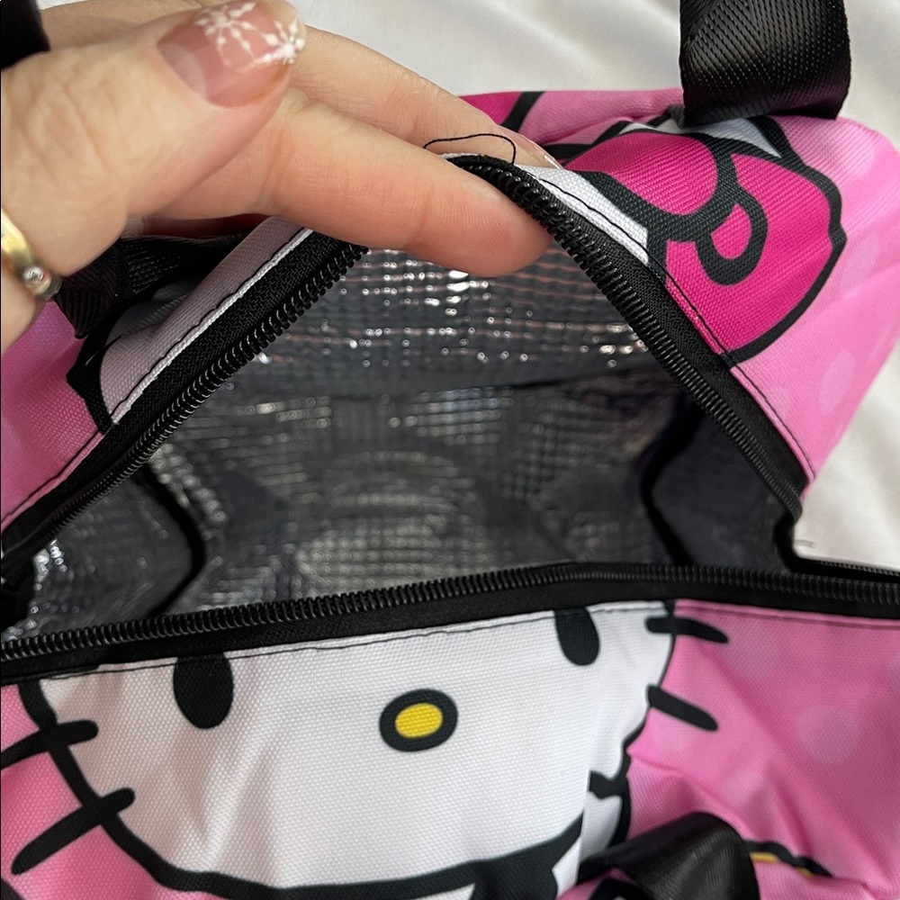 Hello Kitty Pink and White Kids lunch Bag Stationary Set nwt - Picture 10 of 11